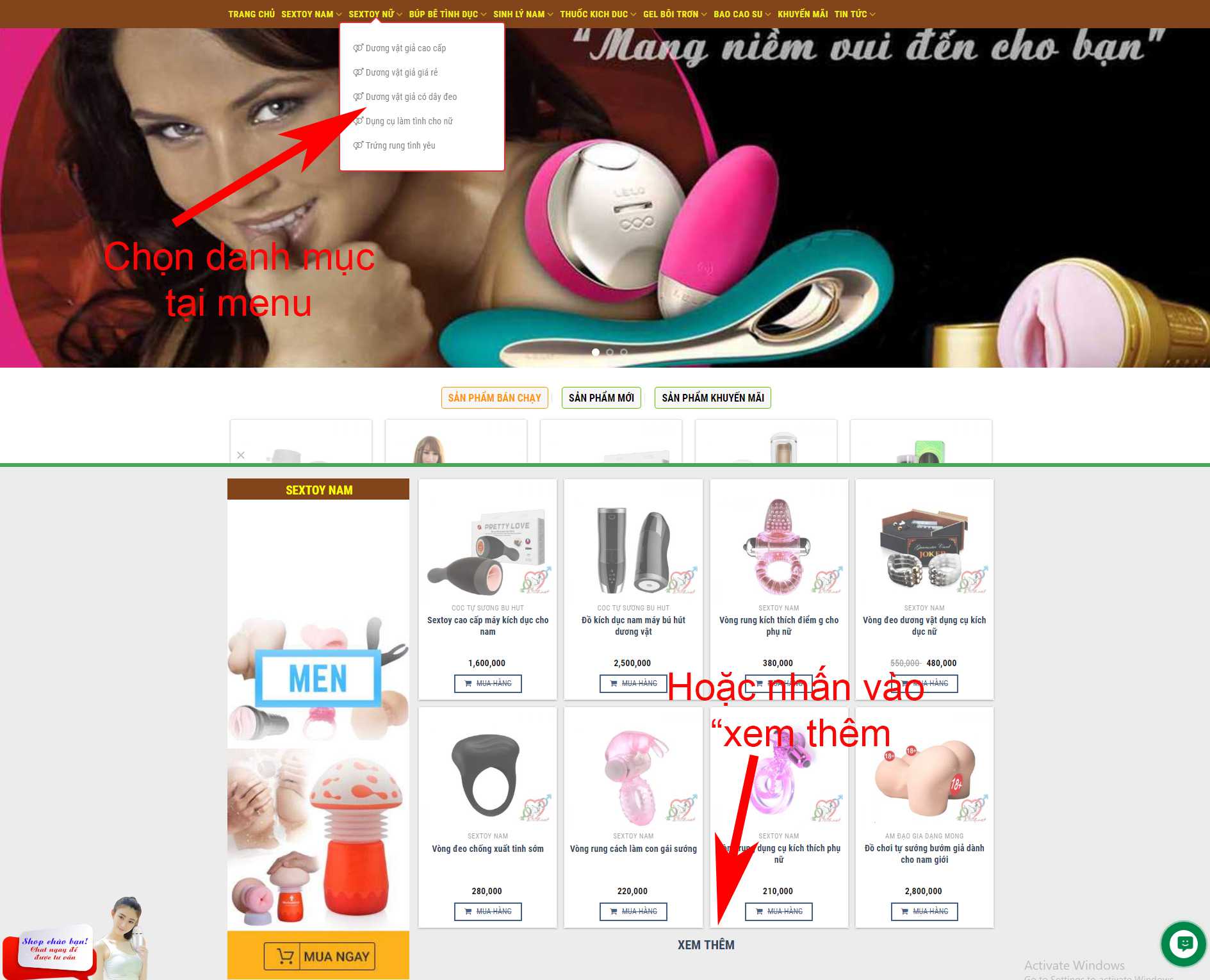 Hướng Dẫn Mua Hàng Lựa chọn sản phẩm đồ chơi 18 trên laptop
