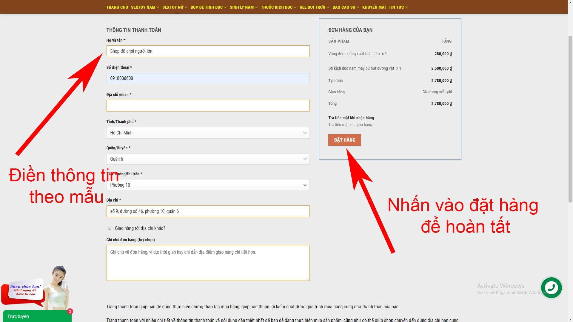 Hướng Dẫn Mua Hàng Hướng dẫn mua hàng trên thiết bị máy tính bàn và laptop