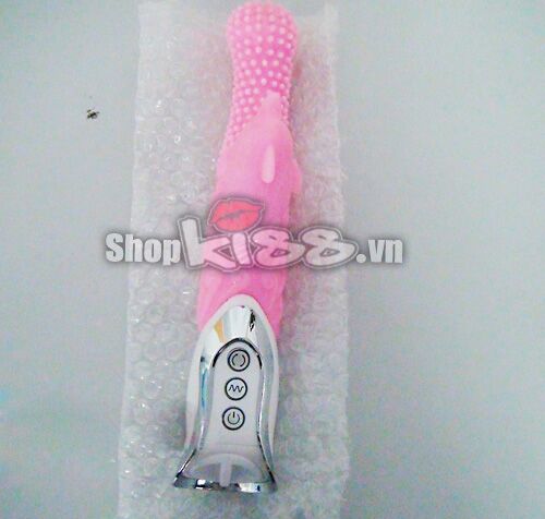 Dương vật giả cá heo DC77C màu hồng với gai mềm mại tạo cảm giác siêu sướng
