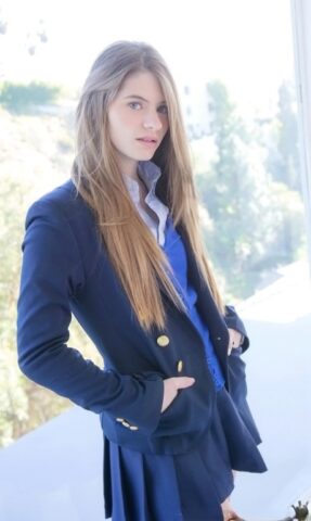89270159_003_1e8c Long-haired teenage sweetie Alice March gets rid of her uniform and panties