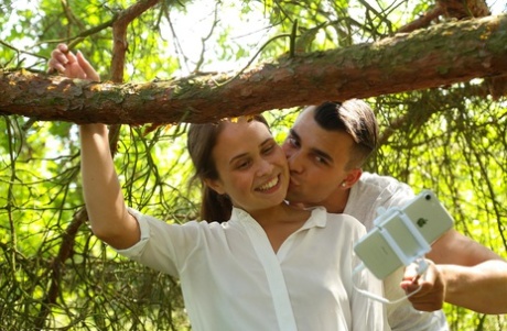 11357914_039_0df6 Petite teen with tiny tits Jenny Fer spreads her legs & gets banged in nature