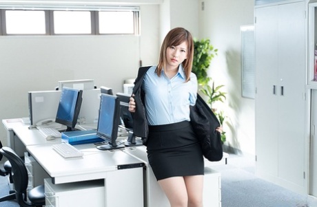 90400751_004_86c0 Asian honey Hikari Endo gets her twat toyed and fucked at her workplace
